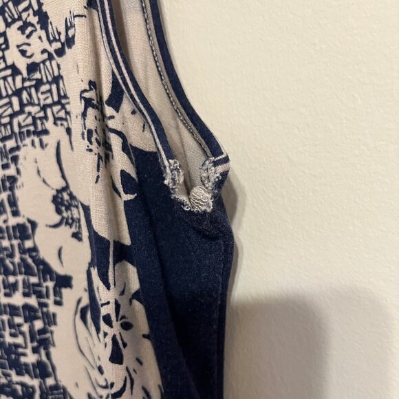 Max Studio Dark Blue Floral Sleeveless Mini Dress Women's Size XS - Picture 3 of 6